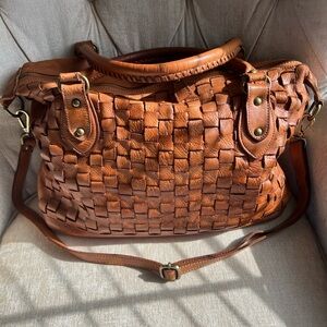 Sundance Catalog Nantucket Woven Leather Purse